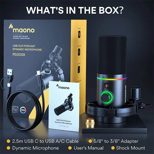 Maono PD200 Series Gaming USB Microphone