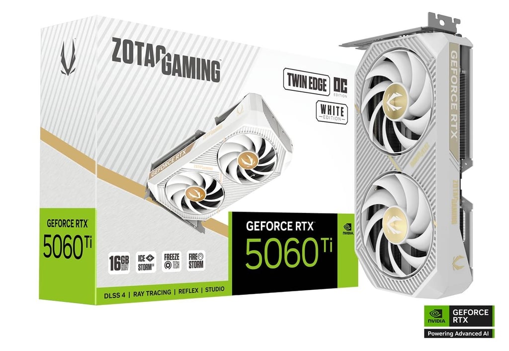 ZOTAC GeForce RTX 5060 Ti 16GB Twin Edge-WHITE