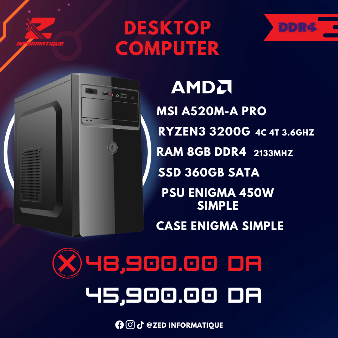 PC BUREAU RYZEN 3 3200G