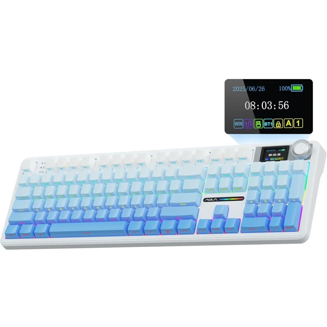 أولا F108 PRO كيبورد ميكانيكي مع شاشة ومقبض