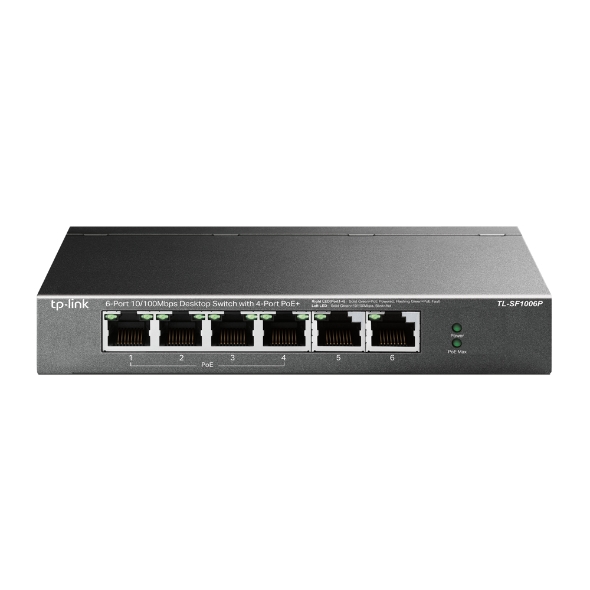 TP-Link TL-SF1006P 6-Port 10/100Mbps Desktop