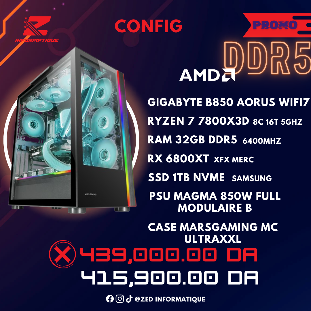 Config Promo DDR5 AMD RYZEN 7 7800X3D