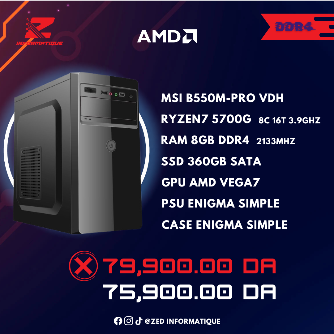 config Ryzen 7 5700G 