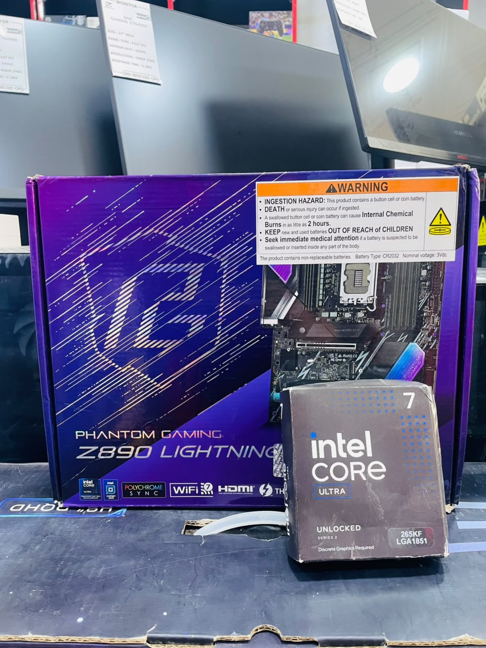 Intel Core Ultra 7 265KF & ASRock Z890 Phantom Gaming Lightning WiFi Motherboard Bundle